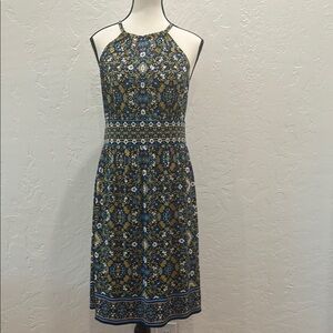 London Times Black Sequin Halter Midi Dress  JT